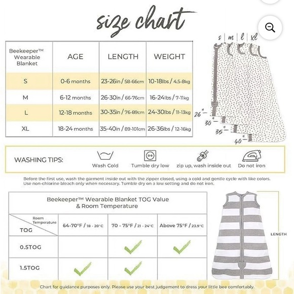 BURTS BEES BABY beekeeper wearable blanket - Picture 8 of 8